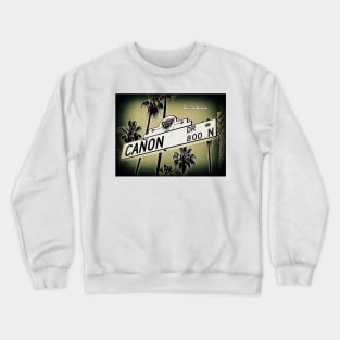 Cañon Drive, Beverly Hills, California by Mistah Wilson Crewneck Sweatshirt